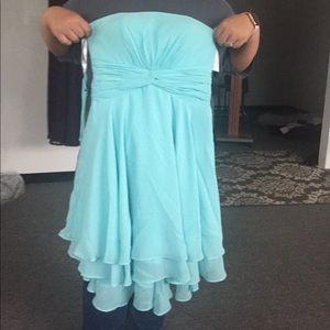 Short Blue Pretty Maids Formal Dress Size 8